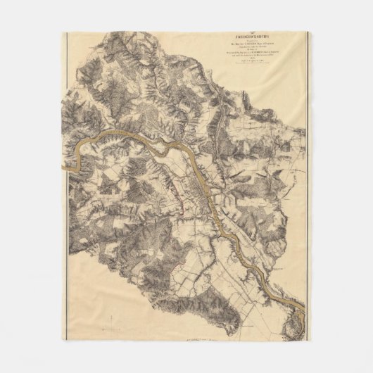 Fredericksburg、ヴァージニア フリースブランケット (正面)