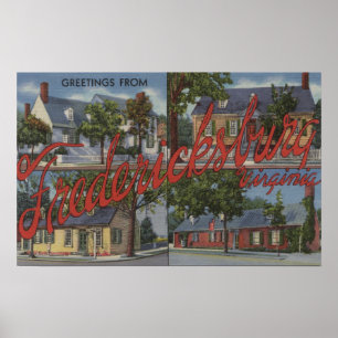 Fredericksburg、ヴァージニア-大きい手紙場面 ポスター