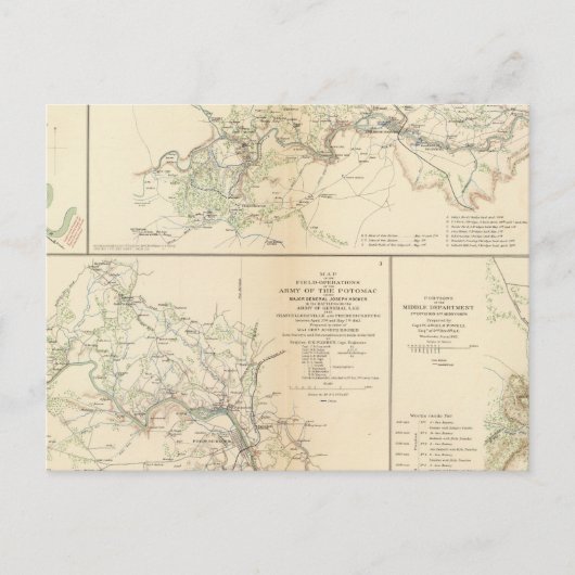 Fredericksburg、Chancellorsville、Rappahannock R ポストカード (正面)