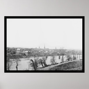 Fredericksburg、VA 1863年の町 ポスター