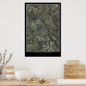 Fredericksburg Virginia宇宙衛星地図 ポスター (キッチン)