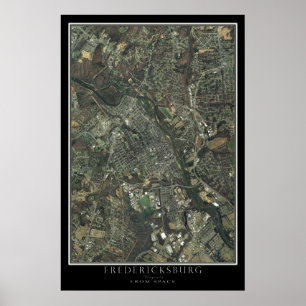 Fredericksburg Virginia宇宙衛星地図 ポスター