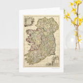 Frederik de Wit 1710年著アイルランドの地図 カード (黄色い花)