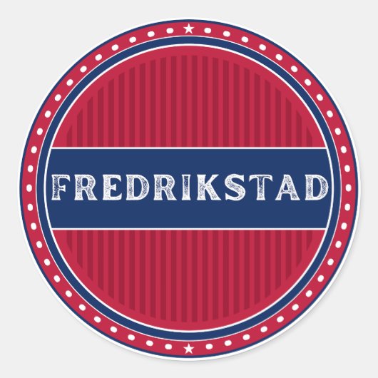 Fredrikstad City Pride Emblem – Norwegian Identity ラウンドシール (正面)