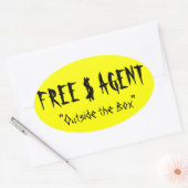 FREE $エージェントギア，黄色，楕円，シール 楕円形シール (封筒)