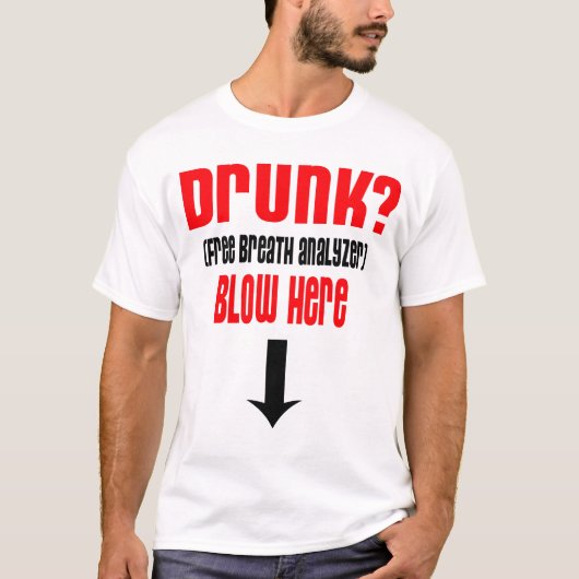 Free 飲 Brease Analyzer、吹ここ – Tシャツ (正面)