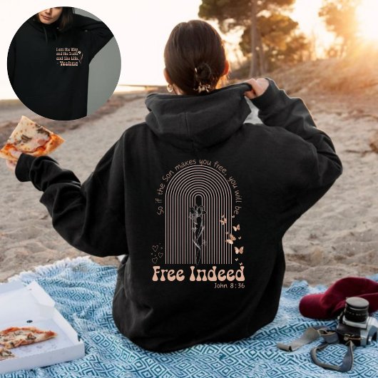 Free Adly in Jesus boho rainbow christian パーカ