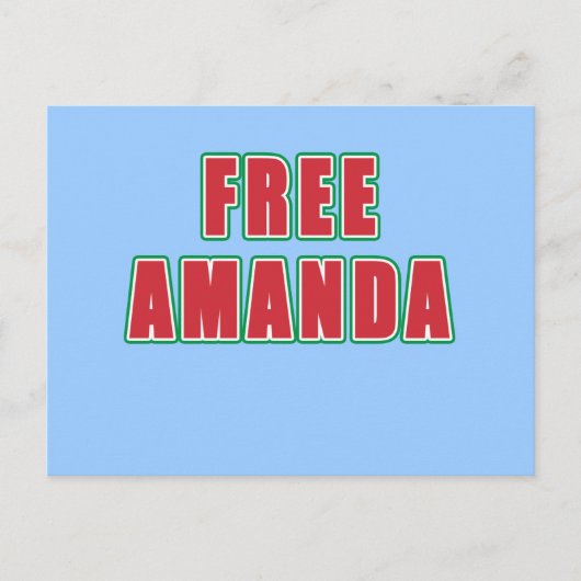 FREE AMANDA Tシャツ,ボタン,フード付 ポストカード (正面)