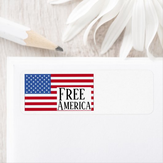 Free America Return Address Label ラベル (インサイチュ)