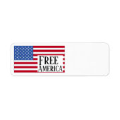 Free America Return Address Label ラベル (正面)