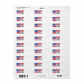 Free America Return Address Label ラベル (フルシート)