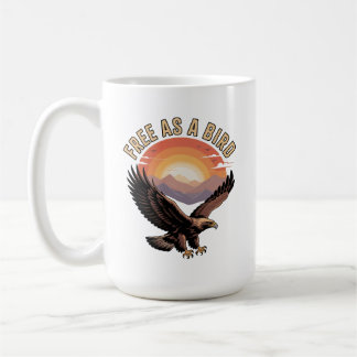 Free as a Bird T-shirt for men for warm weather コーヒーマグカップ