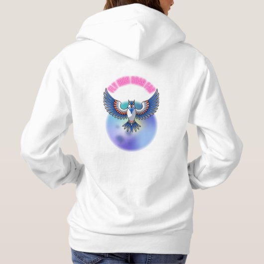 Free as a Bird - Women's Basic Hooded Sweatshirt パーカ (裏面)