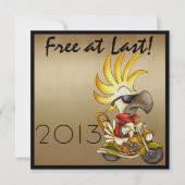 Free at Lastバイクもしくは自転車に乗る人- SRF 招待状 (正面)