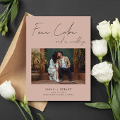 Free Cakeおもしろいの結婚写真Save the Date 案内ポストカード