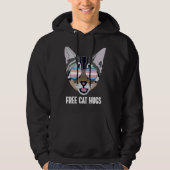 Free Cat Hugs Cat Trans Pride パーカ (正面)