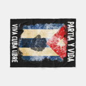 Free Cuby Resist S.o.s CubyフラッグCubynヴィンテージメンズ フリースブランケット (正面(横))