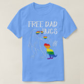 Free Dad Hugs LGBT Pride Dad Dinosaur Rex  Gift  Tシャツ (デザイン正面)