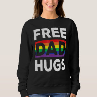 Free Dad Hugs With Rainbow And Transgender Flag He スウェットシャツ
