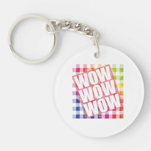 Free Day Wow - WOW WOW WOWミーム必須 キーホルダー (正面)