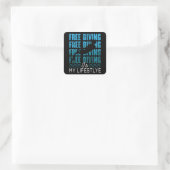 Free Diving Is My Lifestyle Apnoe Dive Freediver スクエアシール (バッグ)
