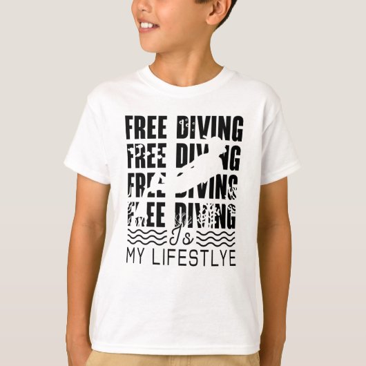 Free Diving Is My Lifestyle Apnoe Freediver Dive Tシャツ (正面)