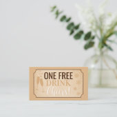 Free Drink Retro Winter Party Card or Ticket 割引カード (スタンド正面)