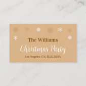 Free Drink Retro Winter Party Card or Ticket 割引カード (裏面)