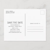 Free Drinksビーチ結婚式保存日 案内ポストカード (裏面)