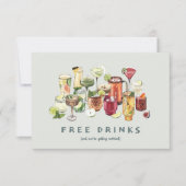 Free Drinks | かわいいクラフトカクテル写真の結婚式 (正面)