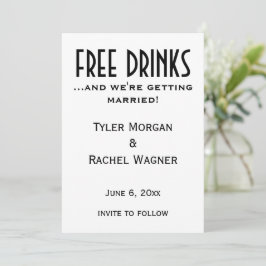 "Free Drinks"日付を保存する日付を保存する セーブザデート