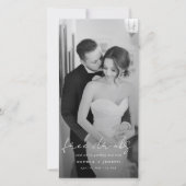 Free Drinks | Minimalist Bookmark Wedding Photo セーブザデート (正面)