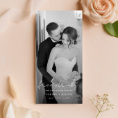 Free Drinks | Minimalist Bookmark Wedding Photo セーブザデート
