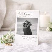 Free Drinks | Minimalist Romantic Photo Wedding セーブザデート