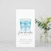 Free Drinks Modern Bow Glass Trendy Bookmark セーブザデート (スタンド正面)