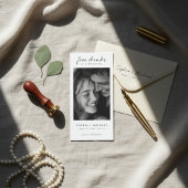 Free Drinks Modern Romantic Photo Wedding セーブザデート