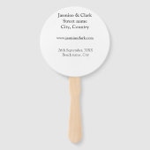 Free drinks save the date beach wedding add name  ハンドファン (裏面)