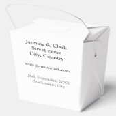 Free drinks save the date beach wedding add name  フェイバーボックス (裏面)