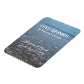 Free drinks save the date beach wedding add name  マグネット (左側)