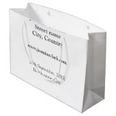 Free drinks save the date beach wedding add name  ラージペーパーバッグ (裏面アングル)