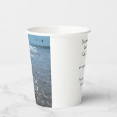 Free drinks save the date beach wedding add name  紙コップ (左)