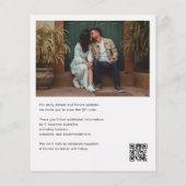 Free DrinksRetro Photo Wedding Save The Date Flyer チラシ (裏面)