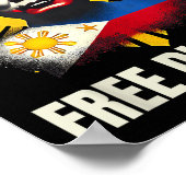 Free Duterte Du30大統領Rodrigo Digong Patriot ポスター (角)
