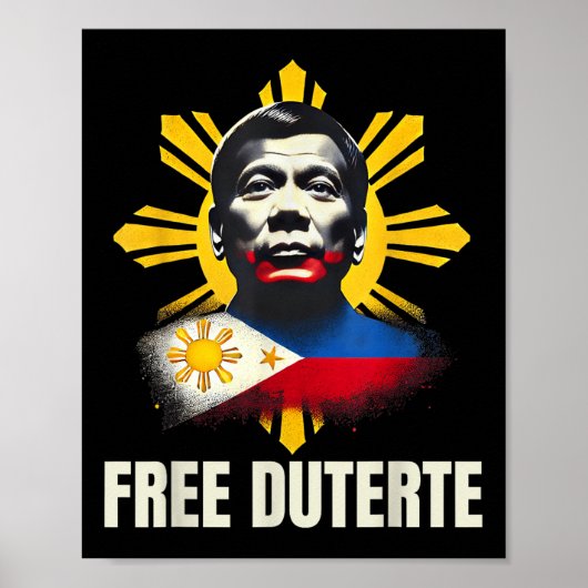 Free Duterte Du30大統領Rodrigo Digong Patriot ポスター (正面)