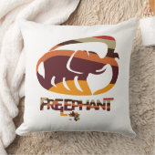 FREE ELEPHANT BY MASANSER PIXELAT クッション (ブランケット)
