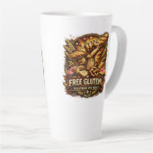 Free Gluten! Funny Bread Lover Coffee Mug カフェラテマグ (右アングル)