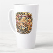 Free Gluten! Funny Bread Lover Coffee Mug カフェラテマグ (左アングル)