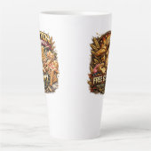 Free Gluten! Funny Bread Lover Coffee Mug カフェラテマグ (正面)