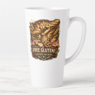 Free Gluten! Funny Bread Lover Coffee Mug カフェラテマグ