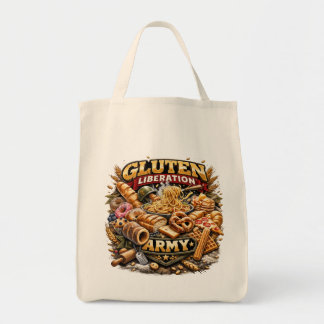 Free Gluten! Gluten Liberation Army Grocery Tote トートバッグ
